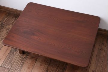 アンティーク家具　和製アンティーク　天板欅材のアンティーク角ちゃぶ台