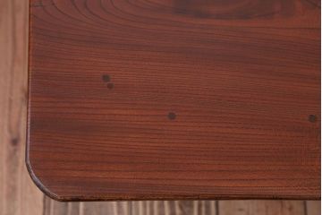 アンティーク家具　和製アンティーク　天板欅材のアンティーク角ちゃぶ台