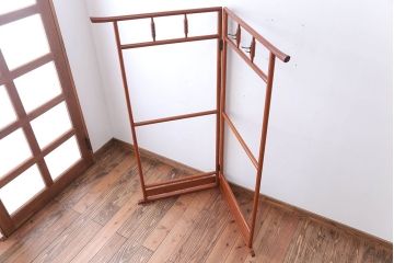 古民具・骨董　和モダンスタイル!古いタモ材のシンプルな衣桁