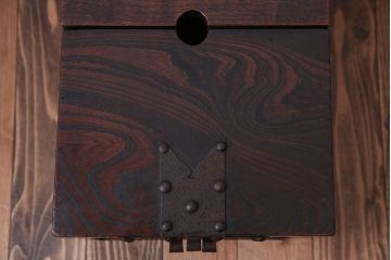 アンティーク雑貨　古民具・骨董　総欅材!アンティーク銭箱