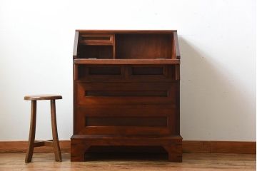民芸家具　ビンテージ品　モダンなライティングビューロー(2)