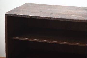 アンティーク家具　和製アンティーク　古い木の3杯引き出し付きローボード(テレビボード)