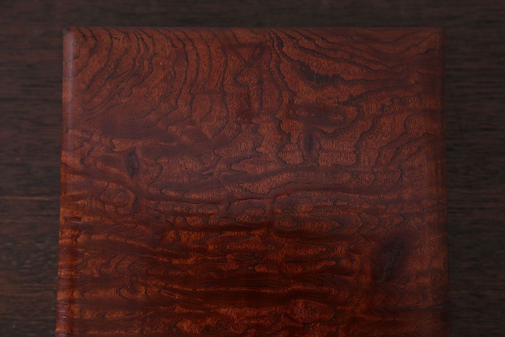 アンティーク雑貨　古民具・骨董　総欅玉杢材!漆塗りが美しい高級文箱