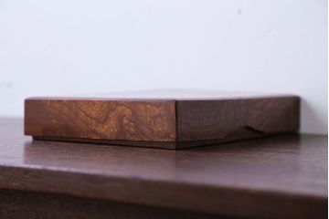 アンティーク雑貨　古民具・骨董　総欅玉杢材!漆塗りが美しい高級文箱