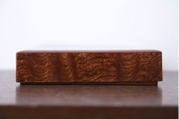 アンティーク雑貨　古民具・骨董　総欅玉杢材!漆塗りが美しい高級文箱