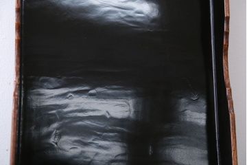 アンティーク雑貨　古民具・骨董　総欅玉杢材!漆塗りが美しい高級文箱