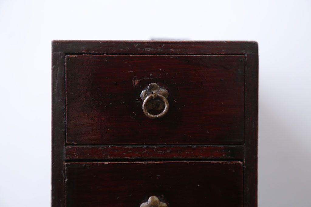 アンティーク家具　古民具・骨董　古い木のとてもちいさな小引き出し