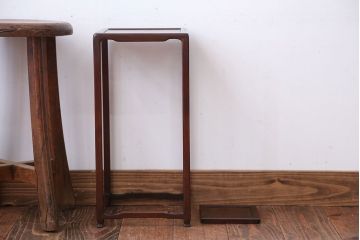 アンティーク雑貨　古民具・骨董　シンプルな唐木(紫檀)材のアンティーク花台