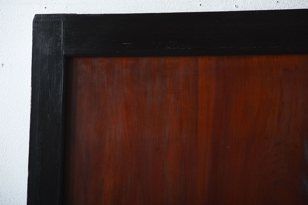 和製アンティーク　色ガラス入り!モダンなガラス帯戸(1)