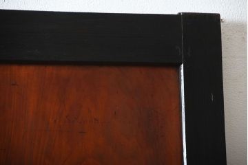 和製アンティーク　色ガラス入り!モダンなガラス帯戸(1)