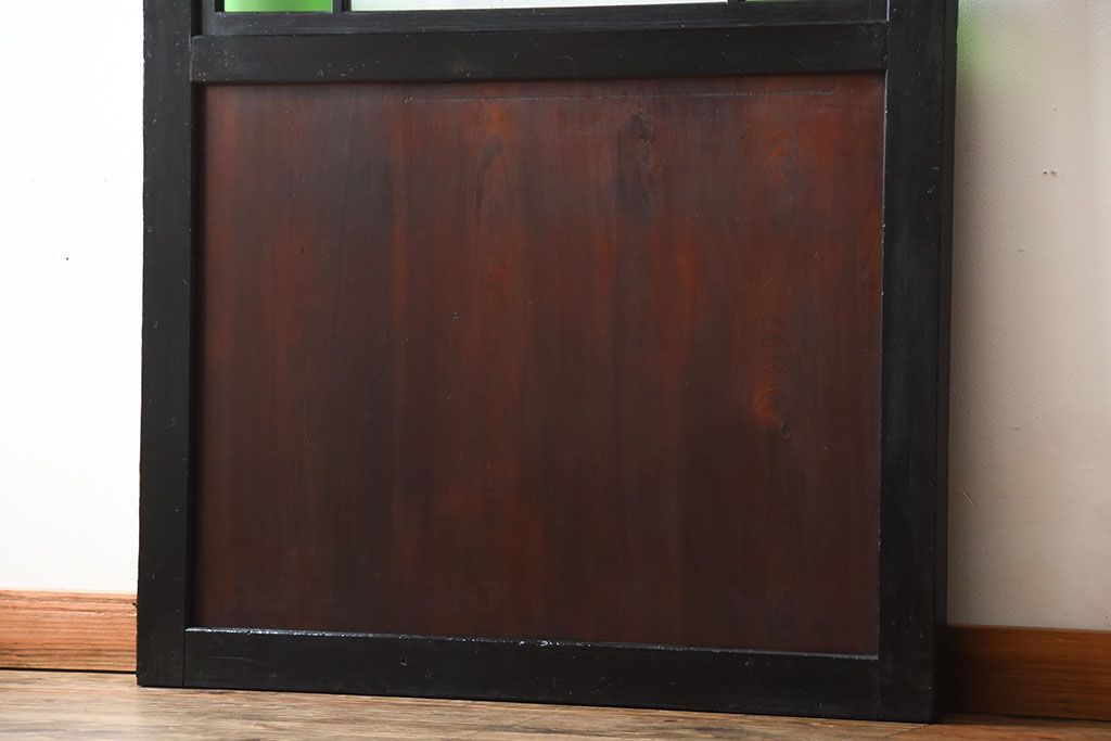 和製アンティーク　色ガラス入り!モダンなガラス帯戸(1)