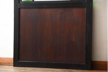 和製アンティーク　色ガラス入り!モダンなガラス帯戸(1)