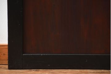 和製アンティーク　色ガラス入り!モダンなガラス帯戸(1)