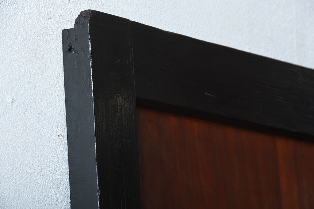 和製アンティーク　色ガラス入り!モダンなガラス帯戸(1)