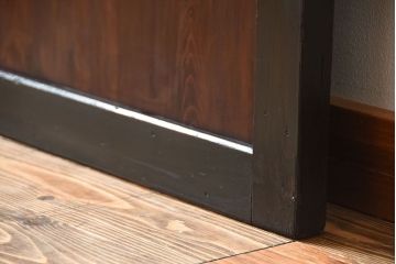 和製アンティーク　色ガラス入り!モダンなガラス帯戸(1)