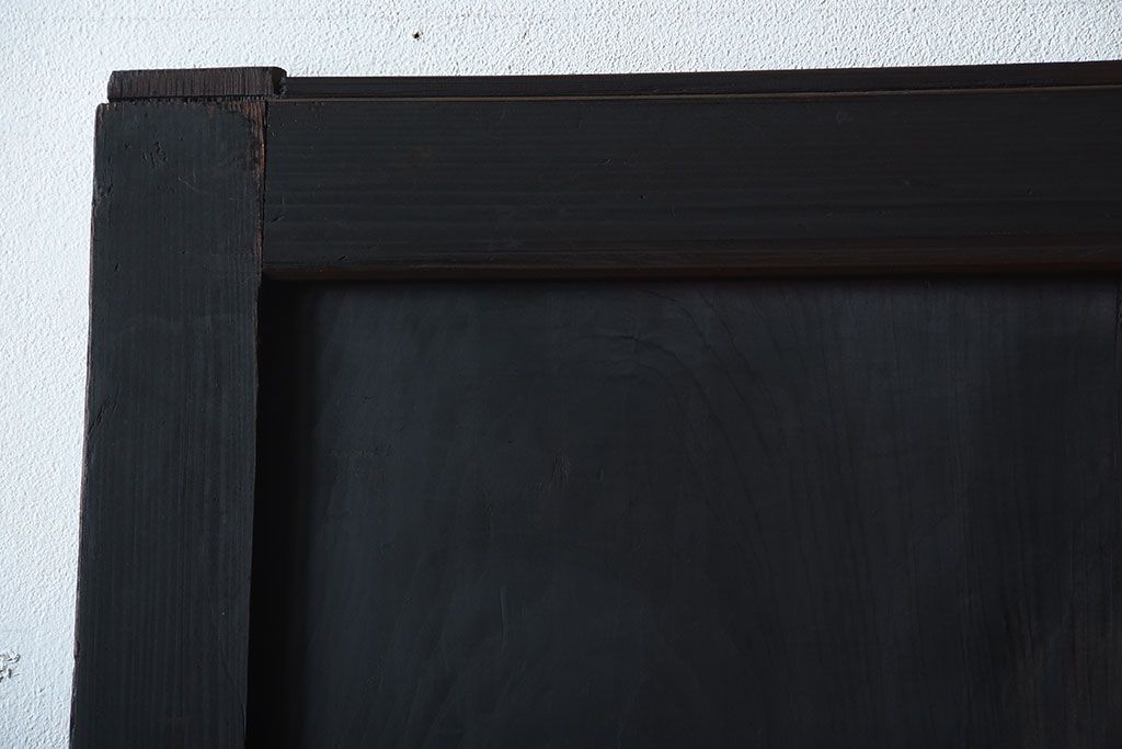 和製アンティーク　色ガラス入り!モダンなガラス帯戸(1)