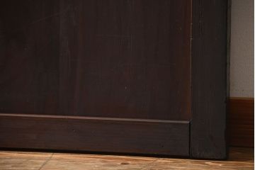 和製アンティーク　色ガラス入り!モダンなガラス帯戸(1)