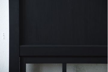 和製アンティーク　色ガラス入り!モダンなペイントガラス帯戸2枚セット