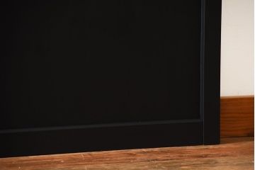 和製アンティーク　色ガラス入り!モダンなペイントガラス帯戸2枚セット