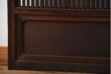 古民具・骨董　裏障子付き!すりガラス入りアンティーク格子戸