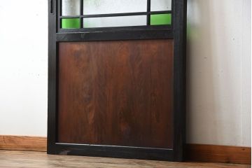 和製アンティーク　色ガラス入り!モダンなガラス帯戸(2)