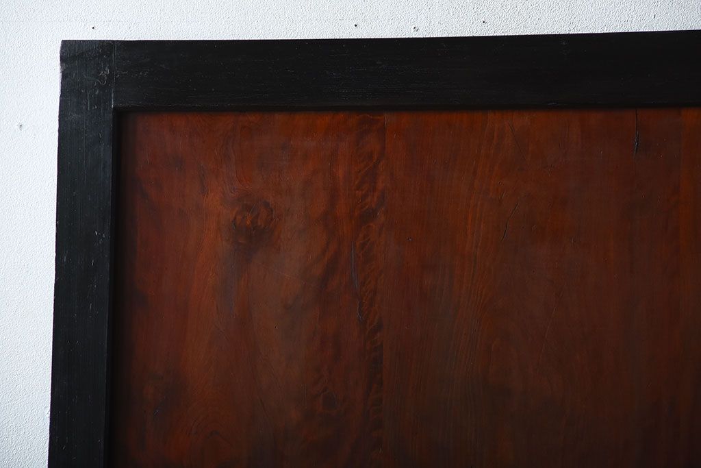 和製アンティーク　色ガラス入り!モダンなガラス帯戸(2)