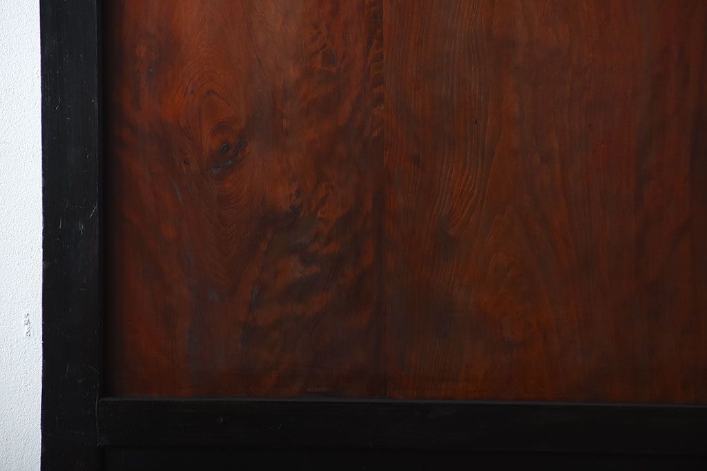 和製アンティーク　色ガラス入り!モダンなガラス帯戸(2)