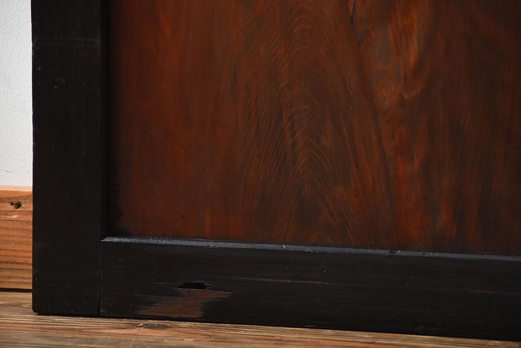 和製アンティーク　色ガラス入り!モダンなガラス帯戸(2)