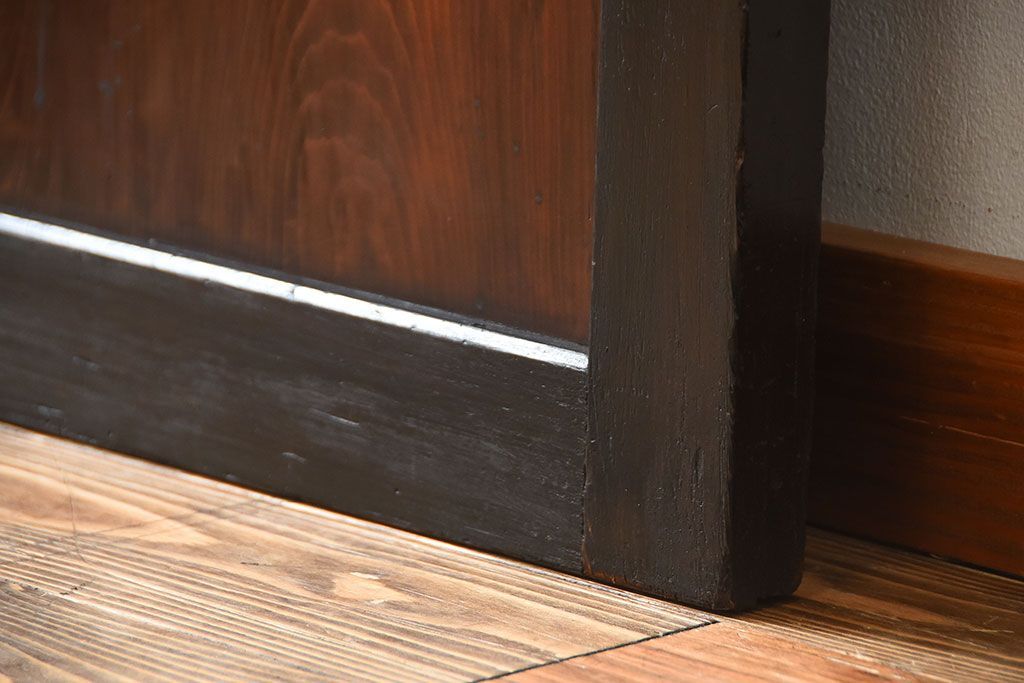 和製アンティーク　色ガラス入り!モダンなガラス帯戸(2)