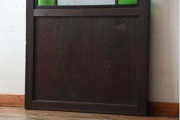 和製アンティーク　色ガラス入り!モダンなガラス帯戸(2)