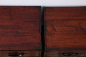 アンティーク家具　古民具・骨董　前面桐材!金具が美しい二本松箪笥(桐箪笥、桐たんす)