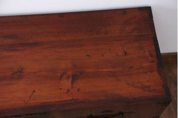 アンティーク家具　古民具・骨董　前面桐材!金具が美しい二本松箪笥(桐箪笥、桐たんす)