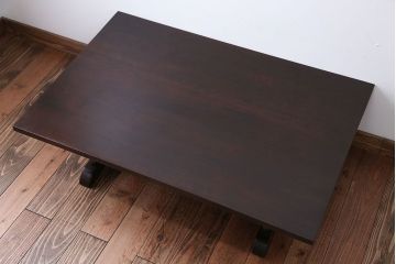 中古　北海道民芸家具　脚折り畳み式座卓