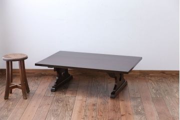 中古　北海道民芸家具　脚折り畳み式座卓