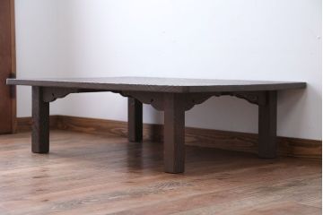 中古　民芸家具　木目の良い高級杉材の座卓(センターテーブル)