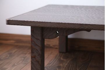 中古　民芸家具　木目の良い高級杉材の座卓(センターテーブル)
