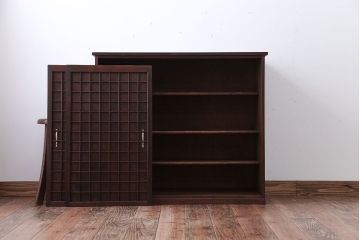 アンティーク家具　和製アンティーク　高級品!上質な格子戸収納戸棚