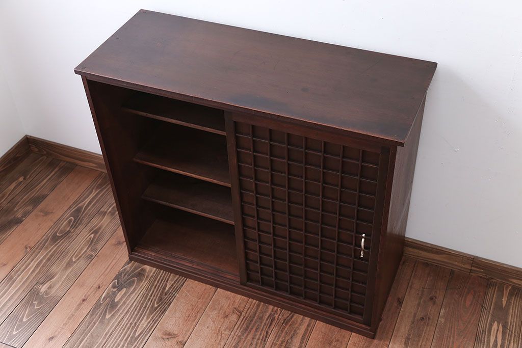 アンティーク家具　和製アンティーク　高級品!上質な格子戸収納戸棚