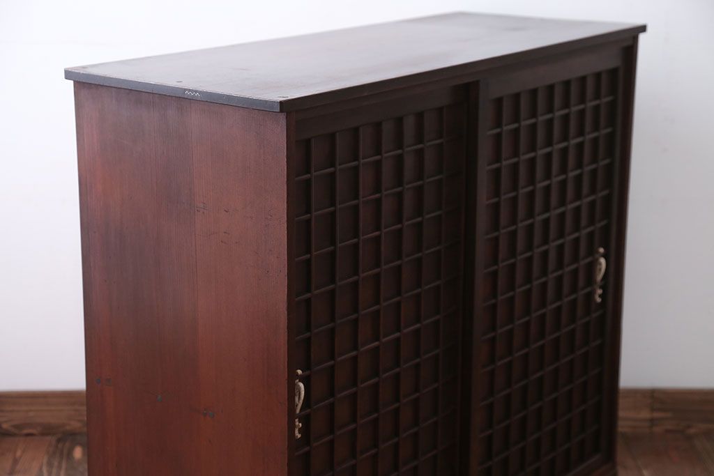 アンティーク家具　和製アンティーク　高級品!上質な格子戸収納戸棚
