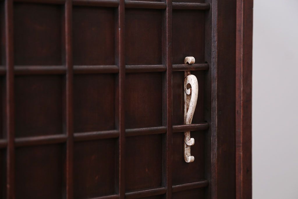 アンティーク家具　和製アンティーク　高級品!上質な格子戸収納戸棚