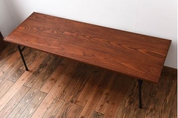 アンティーク家具　アンティーク　シックなペイント鉄脚の2wayセンターテーブル(座卓・作業台)(1)