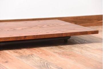 アンティーク家具　アンティーク　シックなペイント鉄脚の2wayセンターテーブル(座卓・作業台)(1)