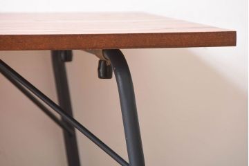 アンティーク家具　アンティーク　落ち着いた色味がシックなペイント鉄脚の2wayセンターテーブル(座卓・作業台)