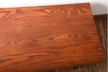 アンティーク家具　アンティーク　シックなペイント鉄脚の2wayセンターテーブル(2)(座卓・作業台)