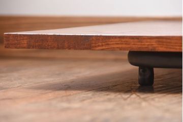 アンティーク家具　アンティーク　シックなペイント鉄脚の2wayセンターテーブル(2)(座卓・作業台)