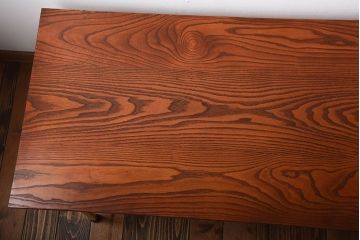 アンティーク家具　アンティーク　くすんだ色味がおしゃれなペイント鉄脚の2wayセンターテーブル(座卓・作業台)(2)