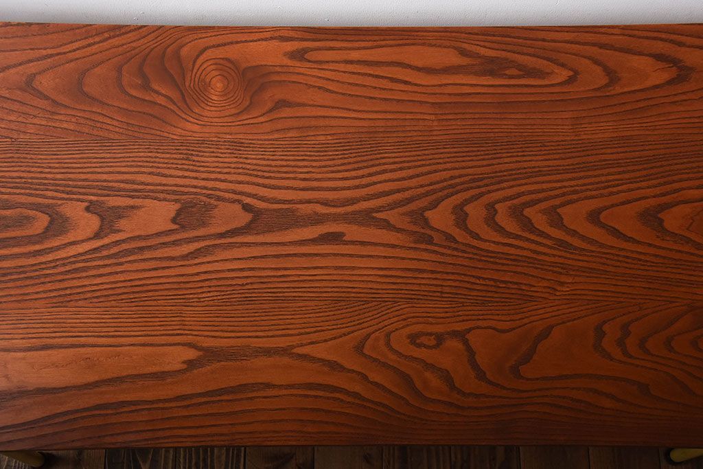 アンティーク家具　アンティーク　くすんだ色味がおしゃれなペイント鉄脚の2wayセンターテーブル(座卓・作業台)(2)