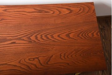 アンティーク家具　アンティーク　くすんだ色味がおしゃれなペイント鉄脚の2wayセンターテーブル(座卓・作業台)(2)