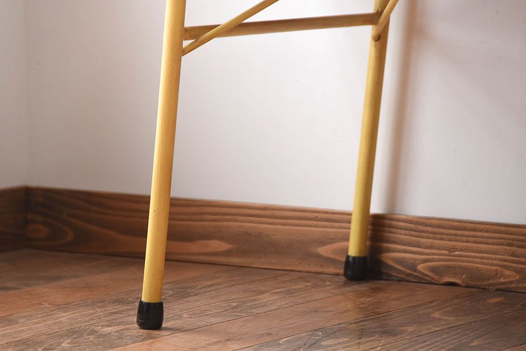 アンティーク家具　アンティーク　くすんだ色味がおしゃれなペイント鉄脚の2wayセンターテーブル(座卓・作業台)(2)