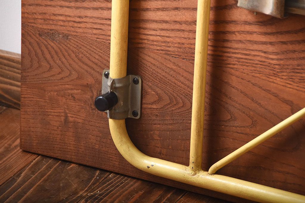 アンティーク家具　アンティーク　くすんだ色味がおしゃれなペイント鉄脚の2wayセンターテーブル(座卓・作業台)(2)